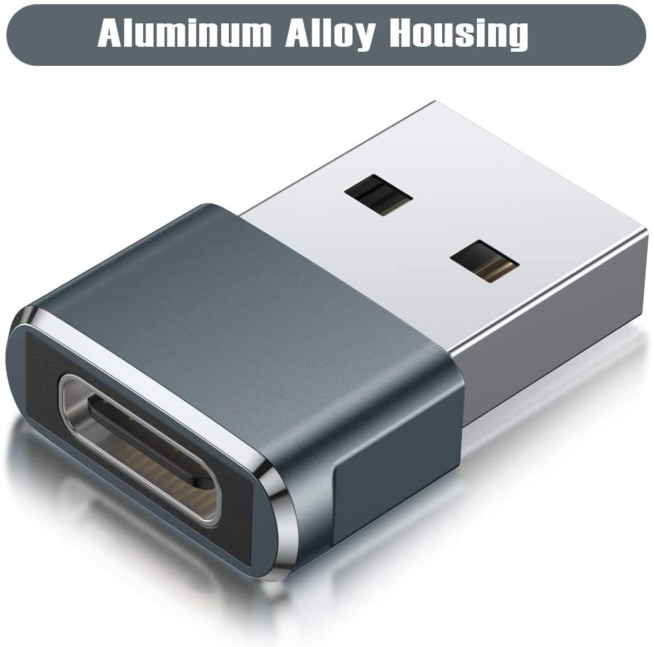 USB C Female to USB Male Adapter (2 Pack),Type C to USB A Charger Cable Adapter for iPhone 11 Pro Max,Airpods iPad 2018,Samsung Galaxy Note 10 S20 Plus 20 S20+ 20+ Ultra,Google Pixel 4 4a 3 3A 2 XL