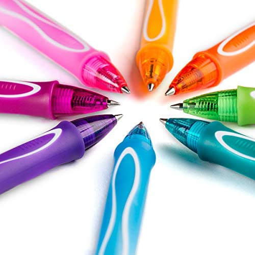 BIC Gel-Ocity Quick Dry Gel Pens, Medium Point Retractable Gel Pen (0.7mm), Assorted Colors, 12-Count