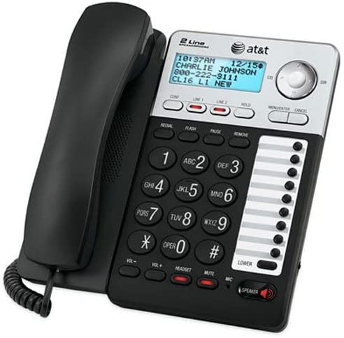 AT&T ML17929 2-Line Corded Telephone, Black
