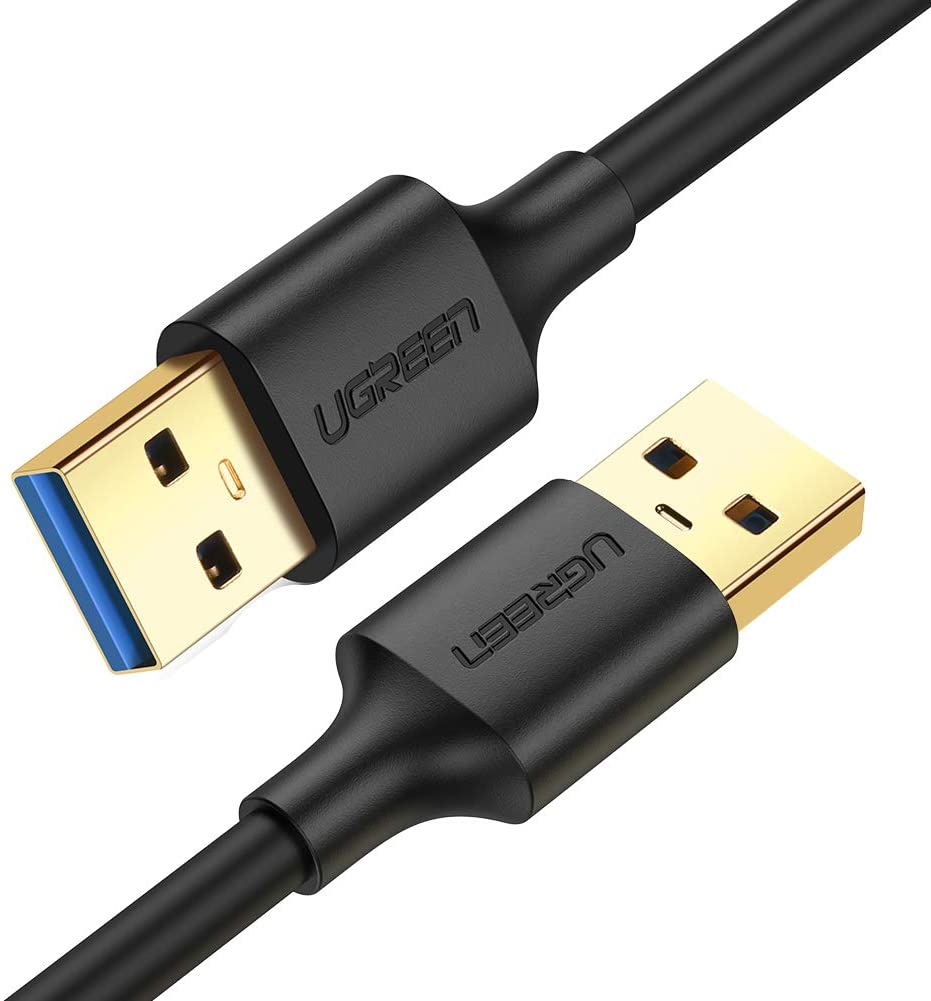 UGREEN USB 3.0 A to A Cable Type A Male to Male Cable Cord for Data Transfer Hard Drive Enclosures, Printers, Modems, Cameras (1.5FT)