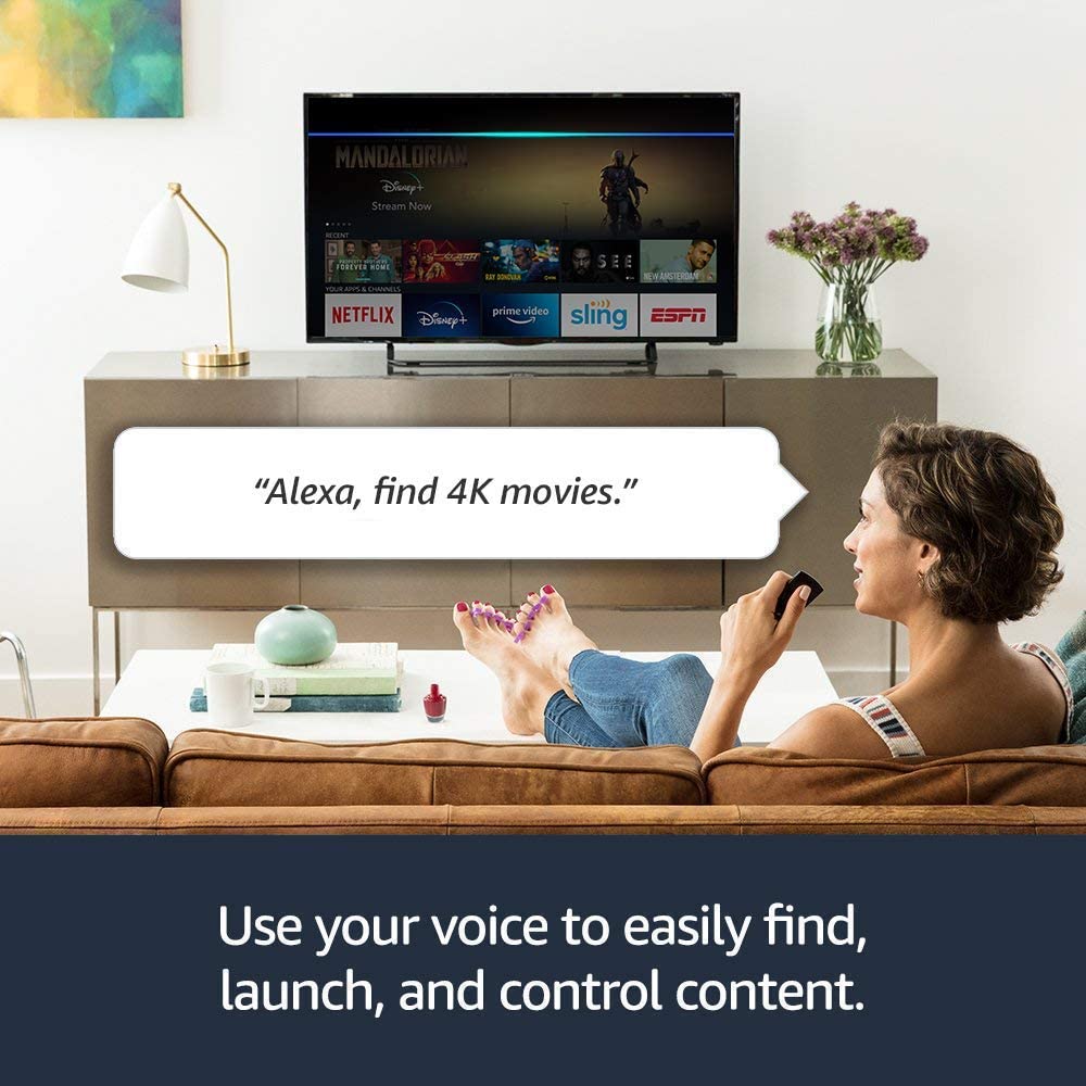 Fire TV Stick 4K streaming device with Alexa built in, Dolby Vision, includes Alexa Voice Remote, latest release
