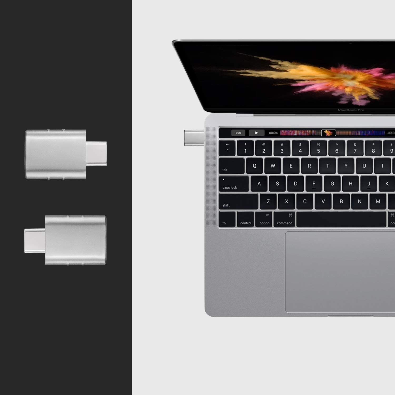 Syntech USB C to USB Adapter (2 Pack), Thunderbolt 3 to USB 3.0 Adapter Compatible with MacBook Pro 2019 and Before, MacBook Air 2019/2018, Dell XPS and More Type C Devices, Silver