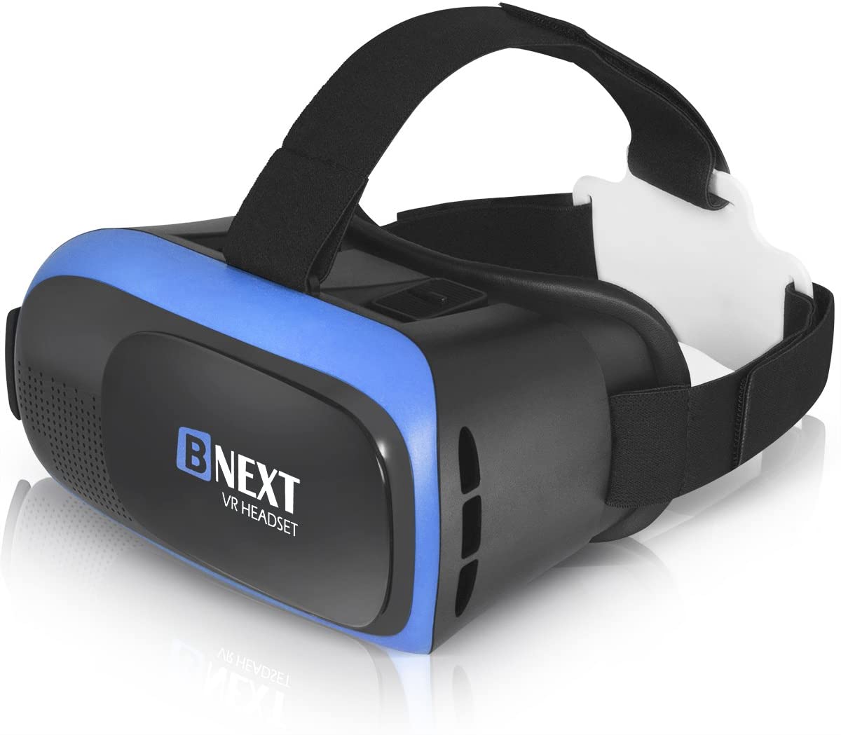 VR Headset Compatible with iPhone & Android Phone - Universal Virtual Reality Goggles - Play Your Best Mobile Games 360 Movies with Soft & Comfortable New 3D VR Glasses | Blue | w/Eye Protection