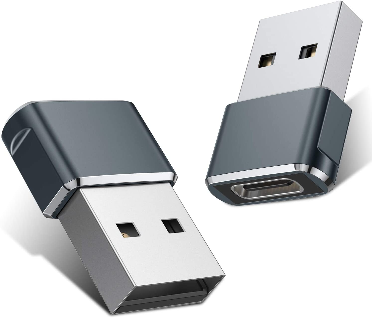USB C Female to USB Male Adapter (2 Pack),Type C to USB A Charger Cable Adapter for iPhone 11 Pro Max,Airpods iPad 2018,Samsung Galaxy Note 10 S20 Plus 20 S20+ 20+ Ultra,Google Pixel 4 4a 3 3A 2 XL
