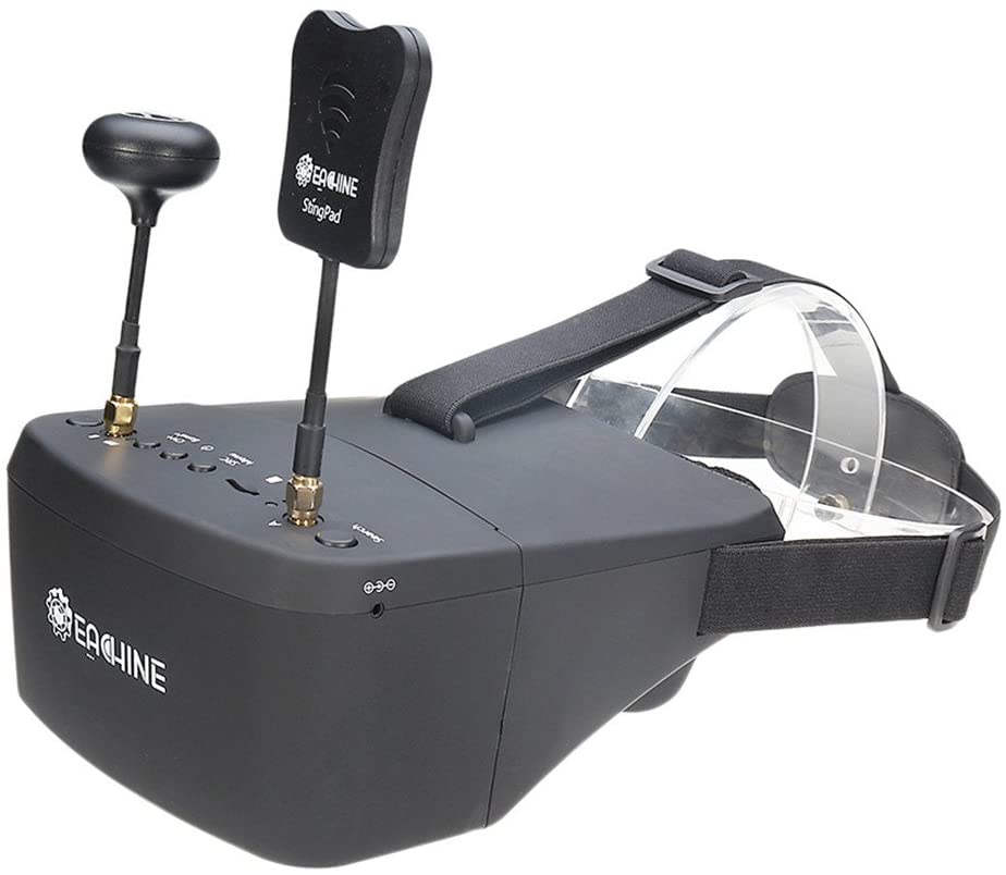 EACHINE EV800D FPV Goggles 5 Inch 800x480 Video Glasses Headset w/ HD DVR 5.8G 40CH Auto-Searching Diversity Receiver Build in Battery