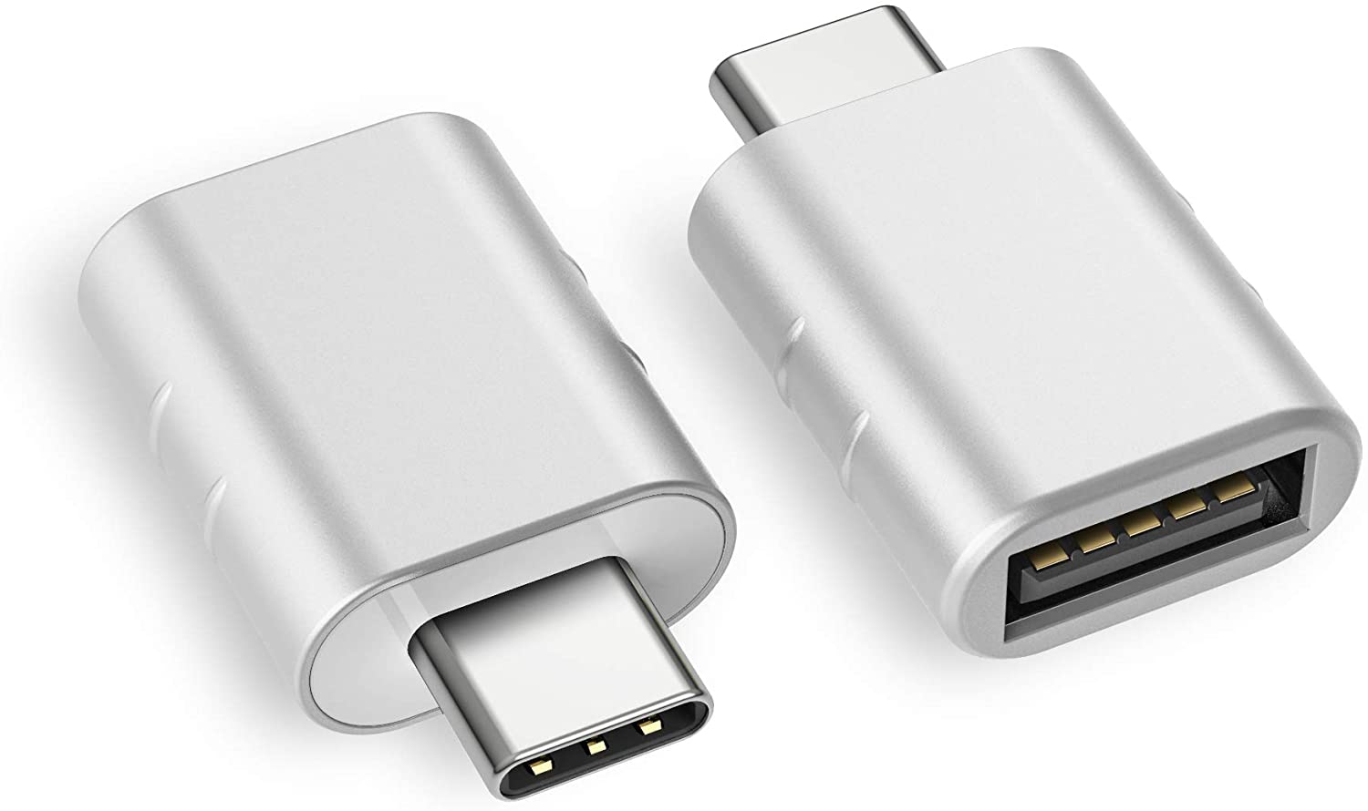 Syntech USB C to USB Adapter (2 Pack), Thunderbolt 3 to USB 3.0 Adapter Compatible with MacBook Pro 2019 and Before, MacBook Air 2019/2018, Dell XPS and More Type C Devices, Silver
