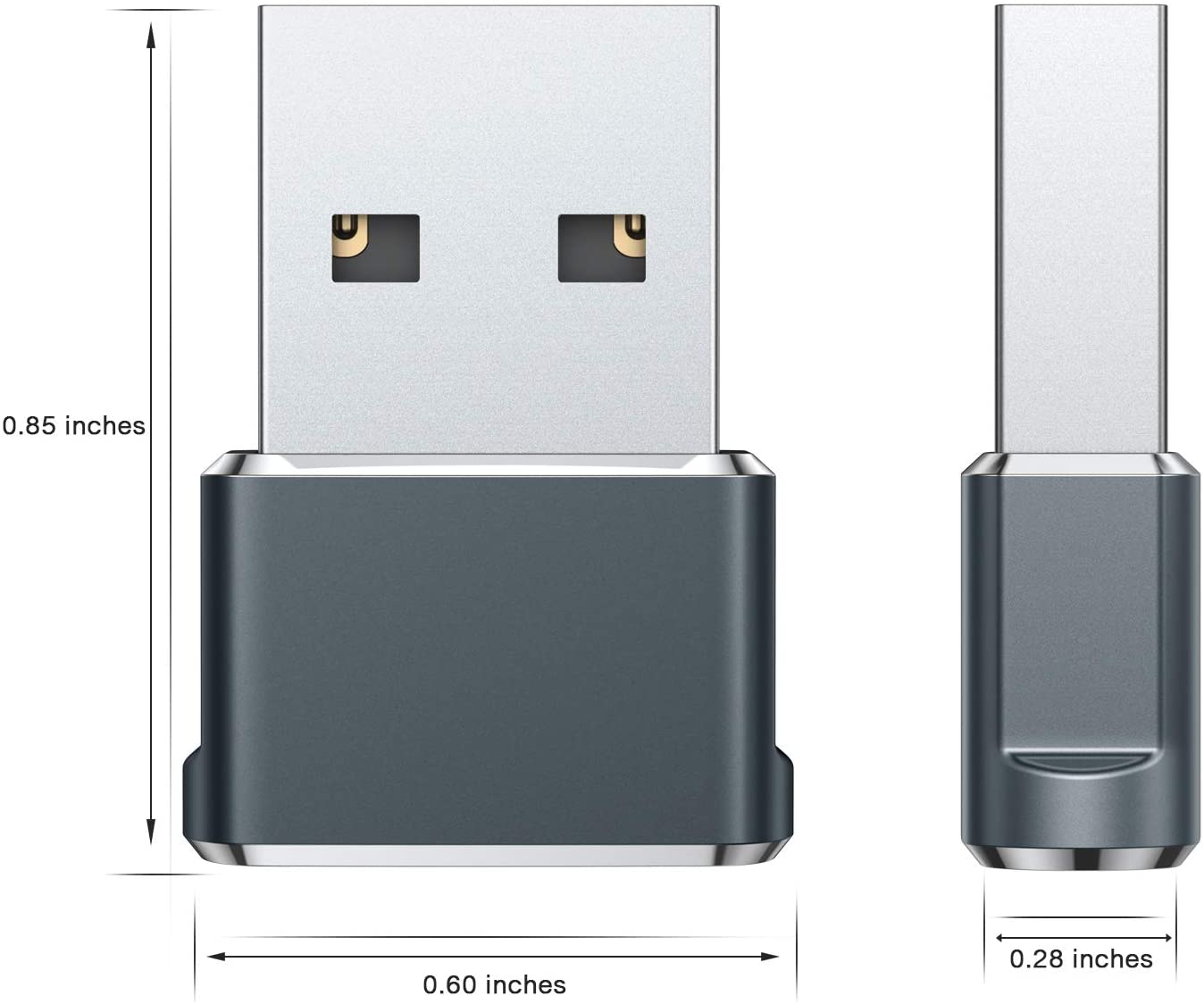 USB C Female to USB Male Adapter (2 Pack),Type C to USB A Charger Cable Adapter for iPhone 11 Pro Max,Airpods iPad 2018,Samsung Galaxy Note 10 S20 Plus 20 S20+ 20+ Ultra,Google Pixel 4 4a 3 3A 2 XL