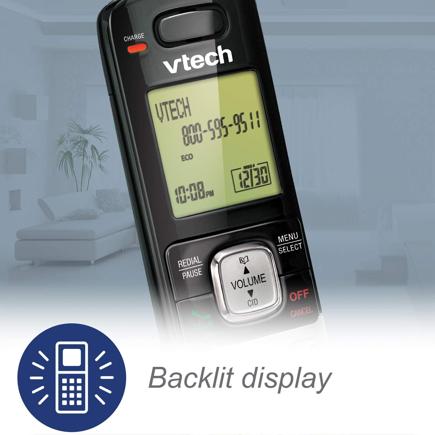 VTech CS6719-2 2-Handset Expandable Cordless Phone with Caller ID/Call Waiting, Handset Intercom & Backlit Display/Keypad