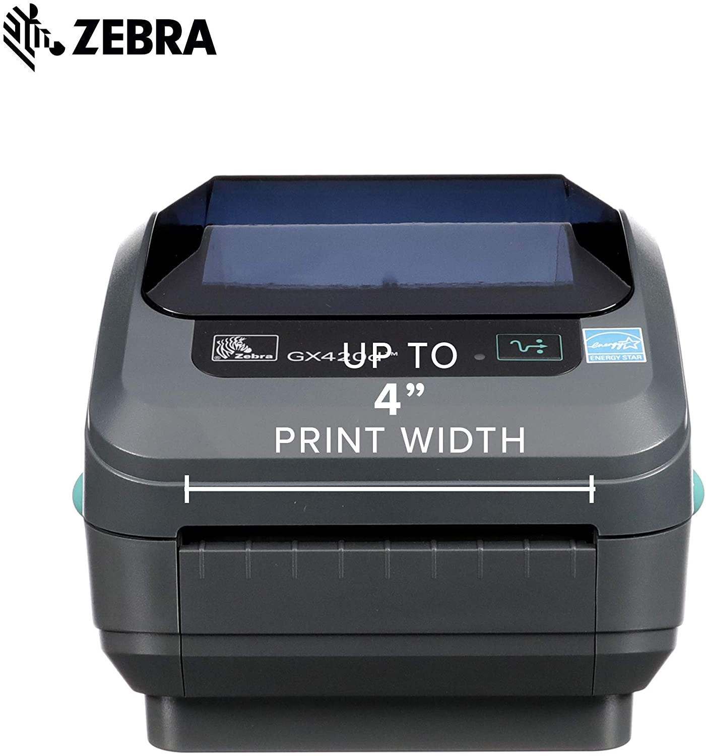 Zebra - GX420d Direct Thermal Desktop Printer for Labels, Receipts, Barcodes, Tags, and Wrist Bands - Print Width of 4 in - USB, Serial, and Parallel Port Connectivity (Renewed)