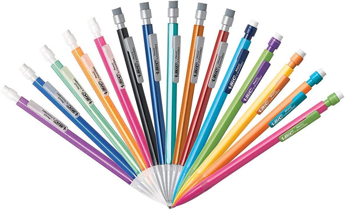 BIC Mechanical Pencil Variety Pack, Assorted Size, 0.5mm, 0.7mm, 0.9mm, 60-Count, Black, Model Number: WX7TG026-BLK