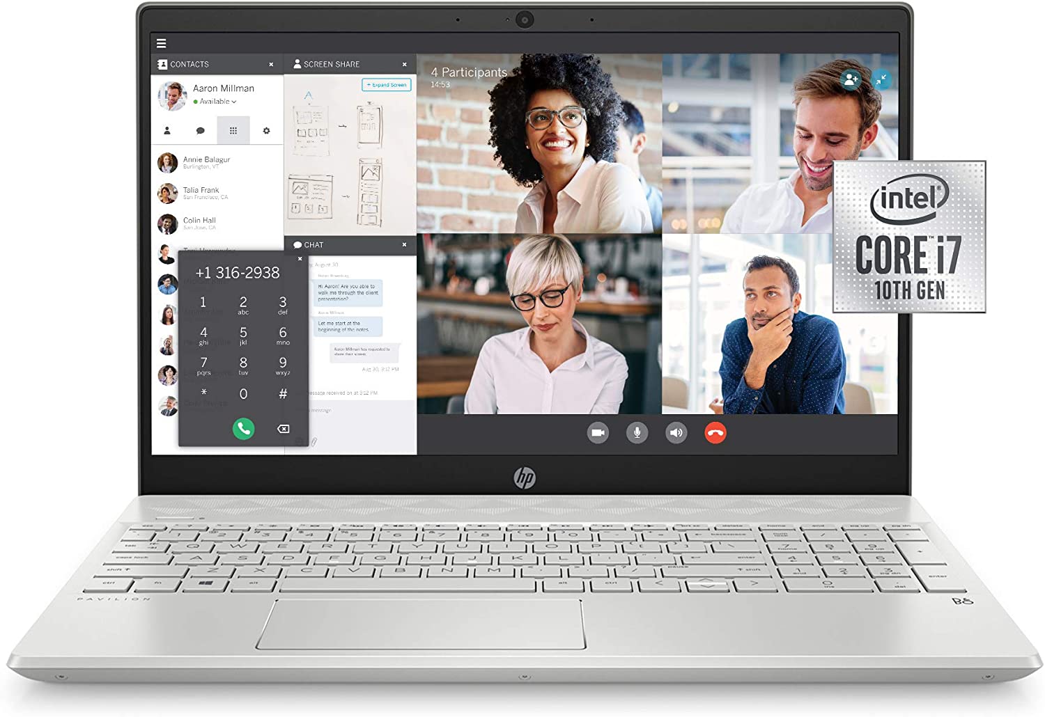 HP Pavilion 15-inch Laptop, Intel Core i7, 16 GB RAM, 512 GB SSD Storage, Intel Iris Plus Graphics, Windows 10 Pro, Amazon Alexa Voice Compatible (15-cs3019nr, Mineral Silver)