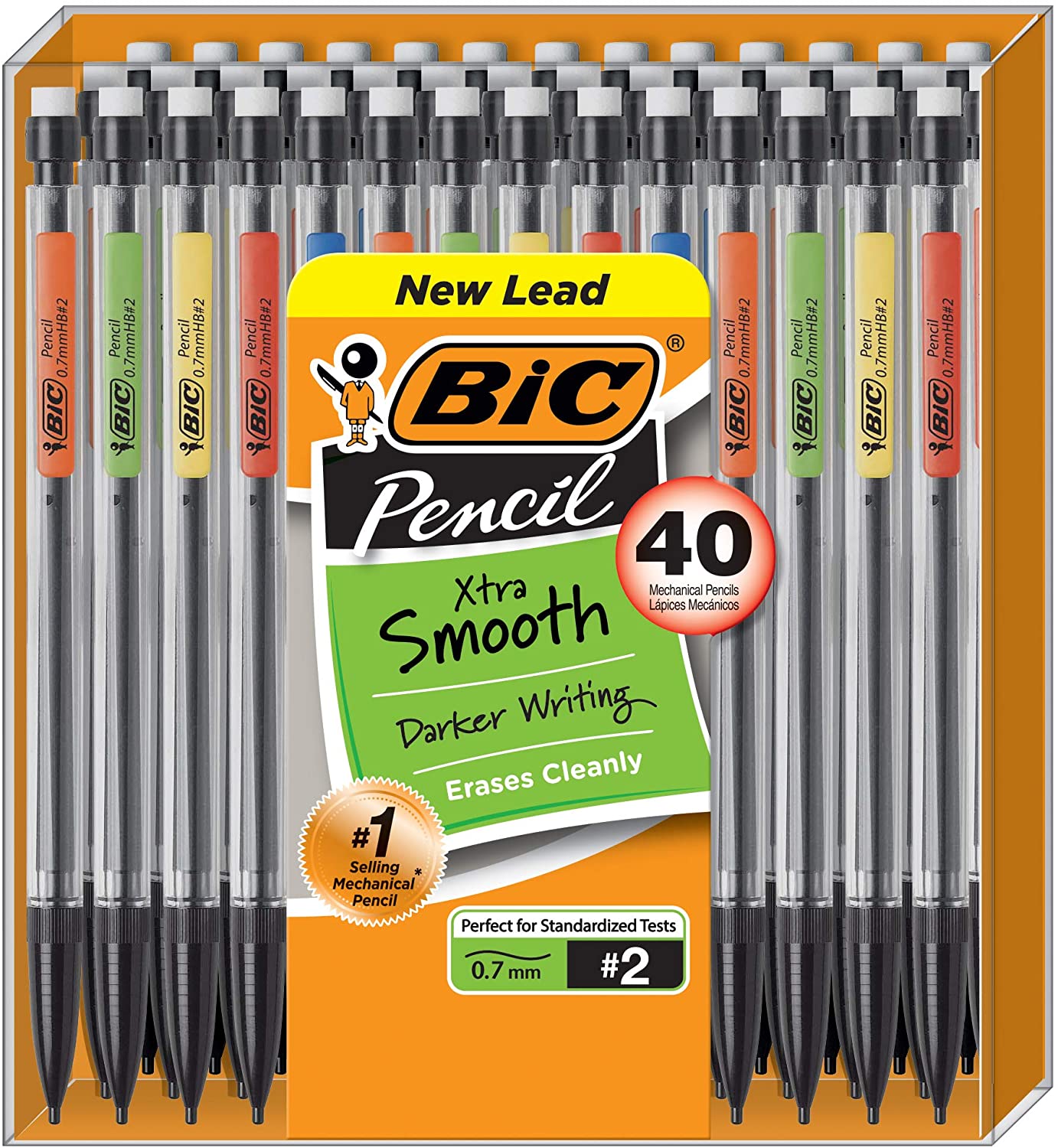 BIC Xtra-Smooth Mechanical Pencil, Medium Point (0.7 mm), 40-Count