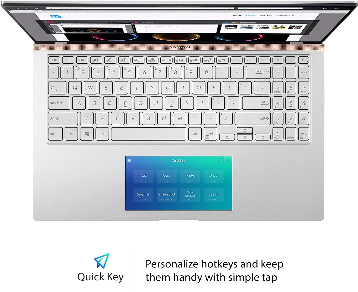 ASUS ZenBook 15 Laptop, 15.6” UHD 4K NanoEdge Display, Intel Core i7-10510U, GeForce GTX 1650, 16GB, 512GB PCIe SSD, ScreenPad 2.0, Amazon Alexa Compatible, Windows 10, Icicle Silver, UX534FTC-AS77