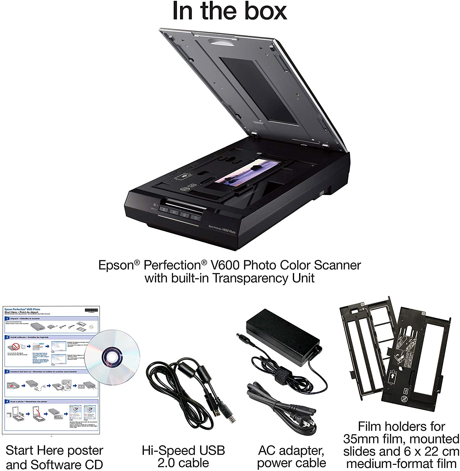 Epson Perfection V600 Color Photo, Image, Film, Negative & Document Scanner